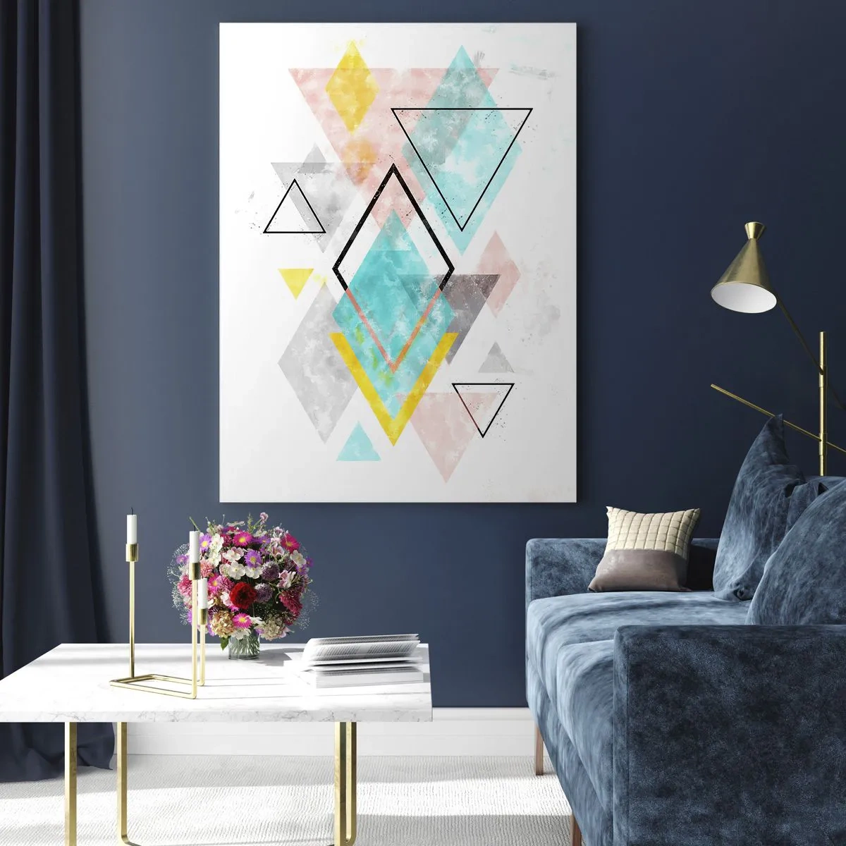 Obraz na skle - Geometrická hračka - 50x70 cm