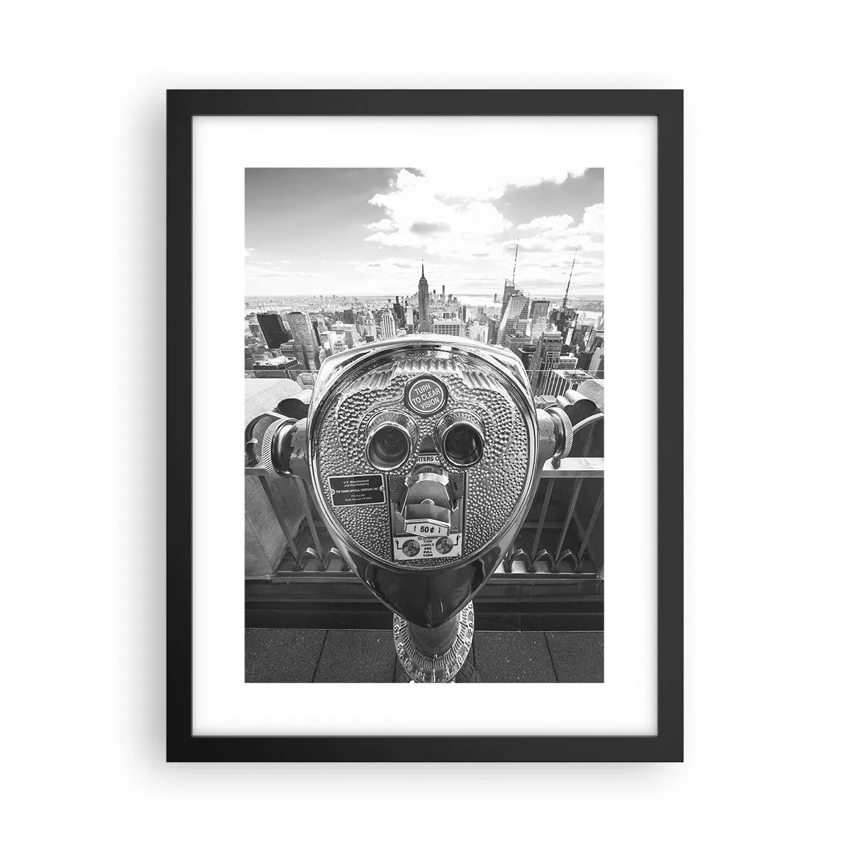 Plagát v čiernom ráme - Mesto nad mestami - 30x40 cm