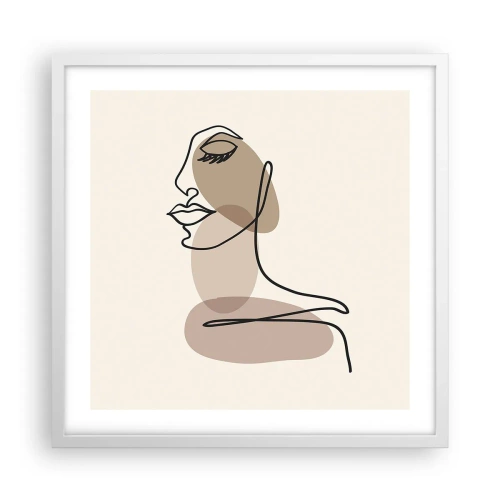 Plagát v bielom ráme - Pri počúvaní samého seba - 50x50 cm