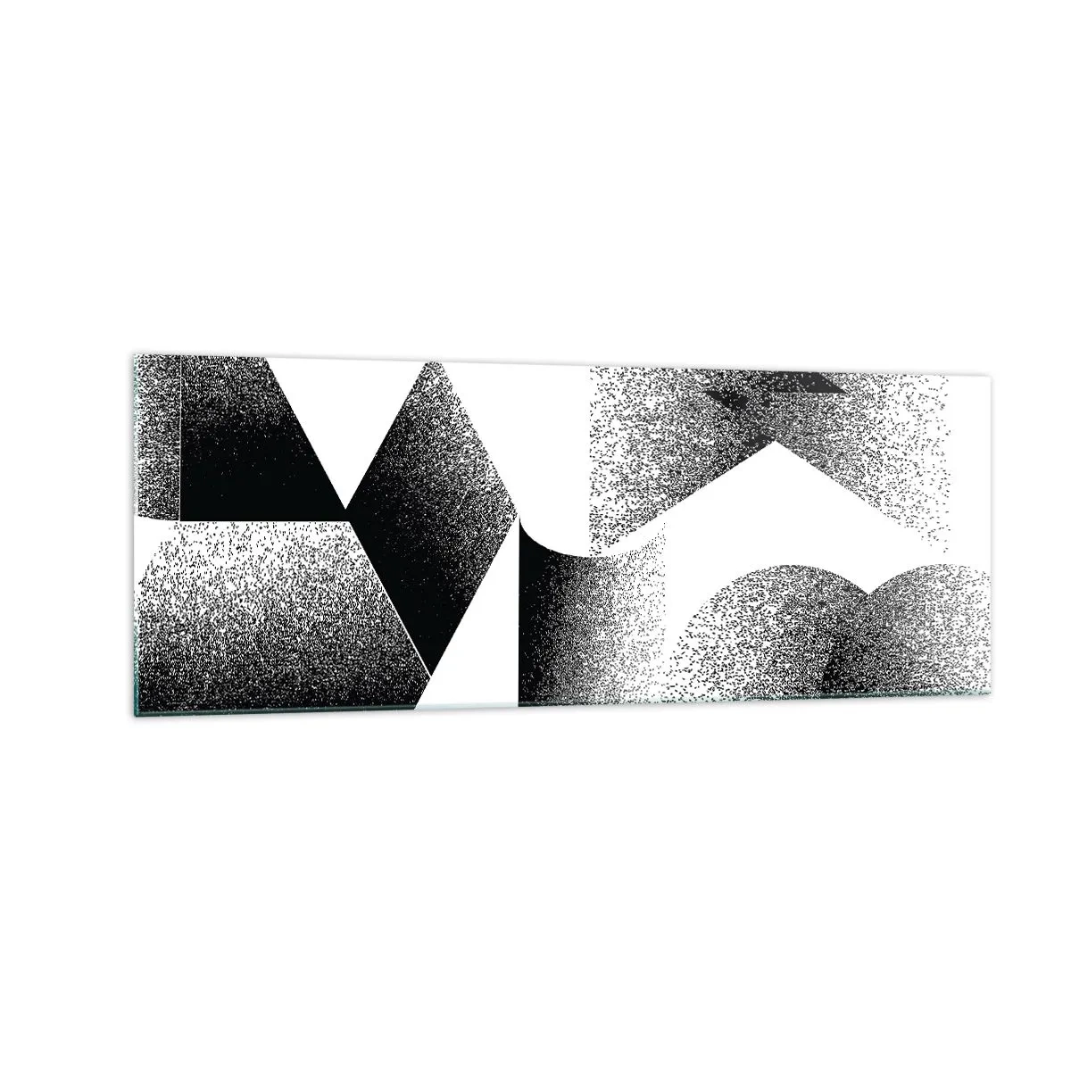 Obraz na skle - Uhly a ovály - 140x50 cm