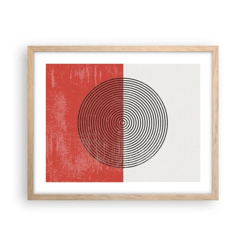 Plagát v ráme zo svetlého duba - Presný zásah - 50x40 cm