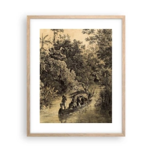 Plagát v ráme zo svetlého duba - Výlet k zdroju - 40x50 cm