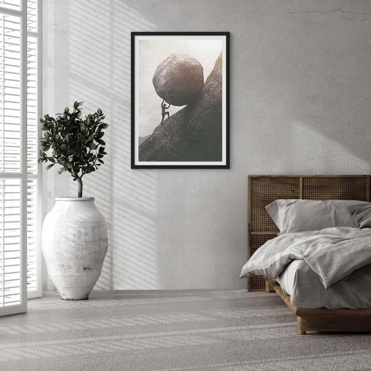 Plagát v čiernom ráme - Verím, proti všetkej nádeji - 40x50 cm