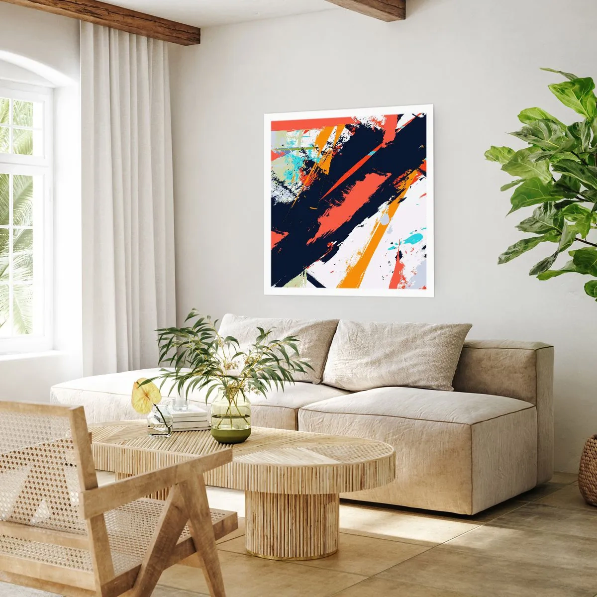 Plagát - Dynamická kompozícia - 50x50 cm