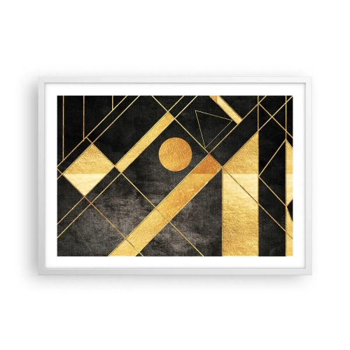 Plagát v bielom ráme - Slnko púšte - 70x50 cm