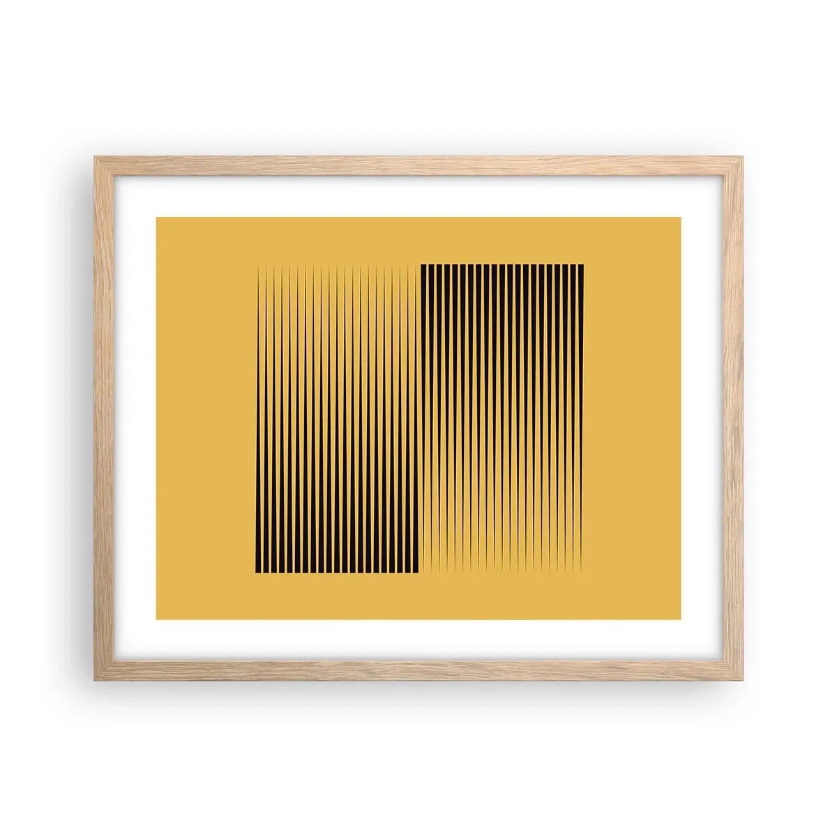 Plagát v ráme zo svetlého duba - Štvorec protikladov - 50x40 cm