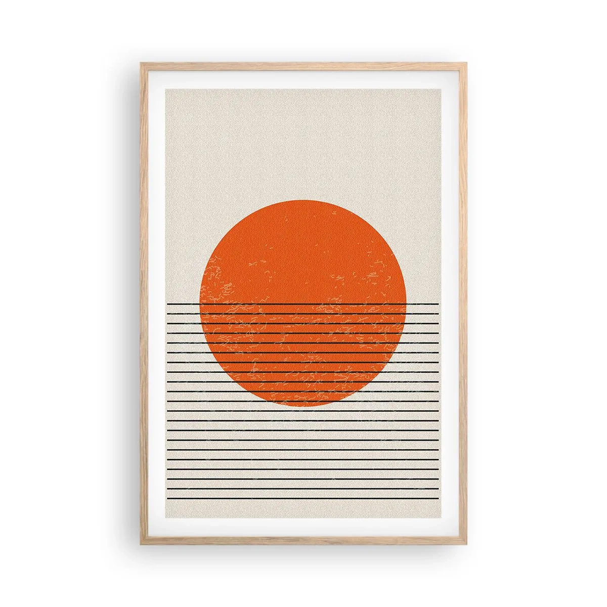 Plagát v ráme zo svetlého duba - Vždy slnko - 61x91 cm