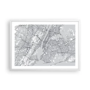 Plagát v bielom ráme - Anatómia metropoly - 70x50 cm
