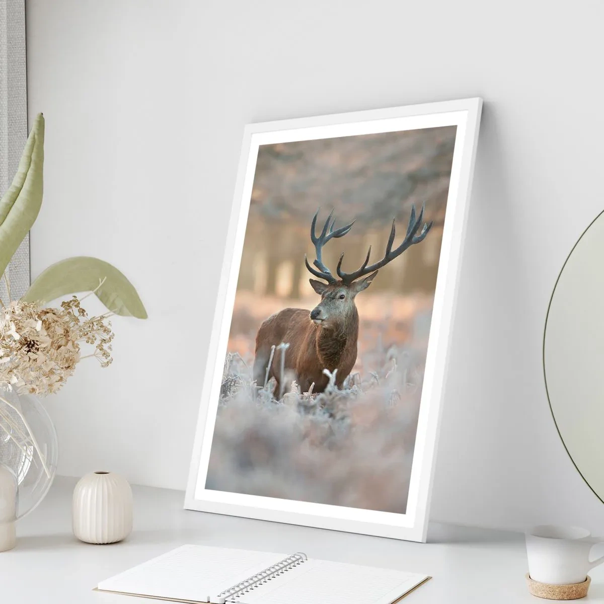 Plagát v bielom ráme - Svieže ráno - 61x91 cm