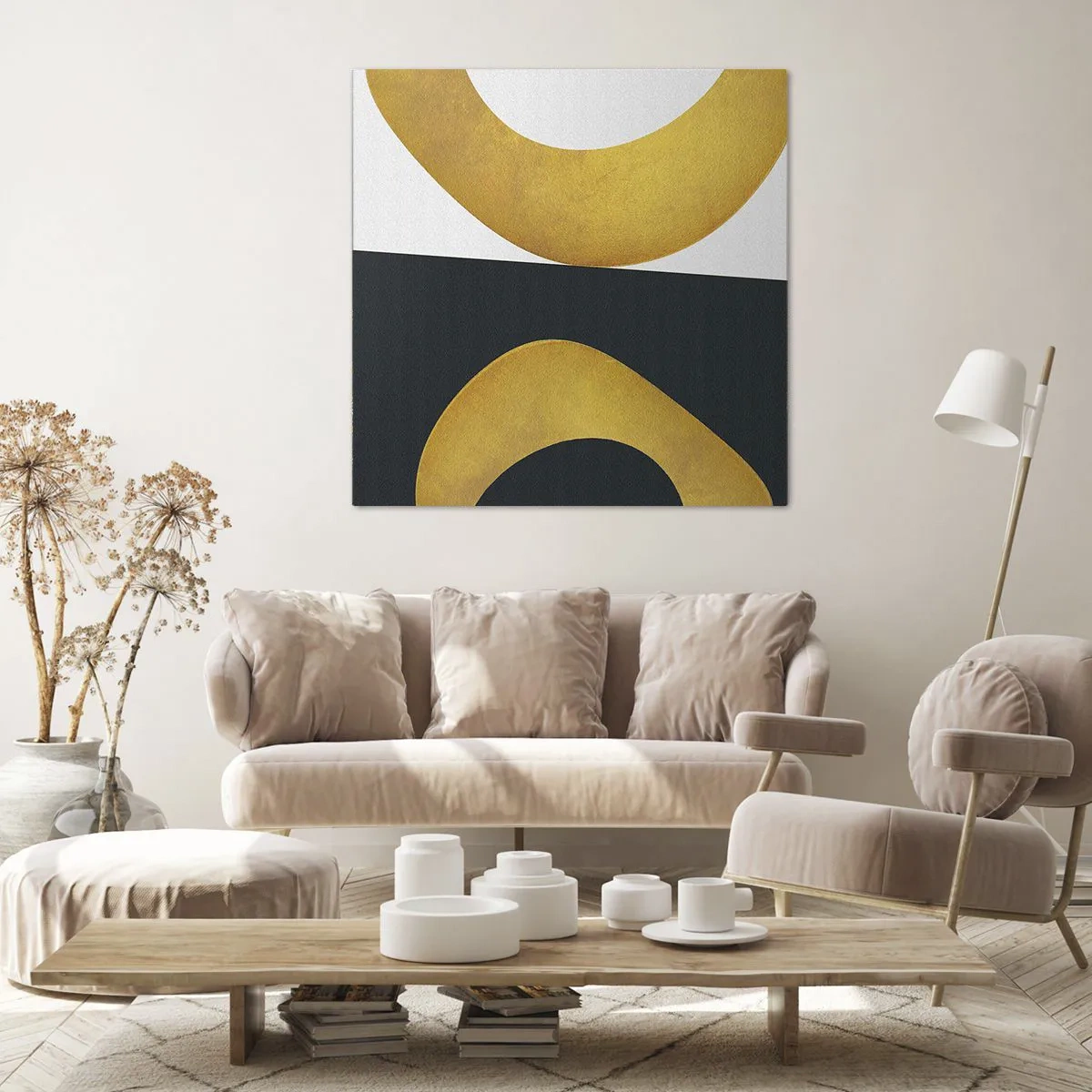 Obraz na plátne - Po prvé: zlato - 60x60 cm