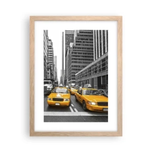 Plagát v ráme zo svetlého duba - To my spestrujeme mesto - 30x40 cm