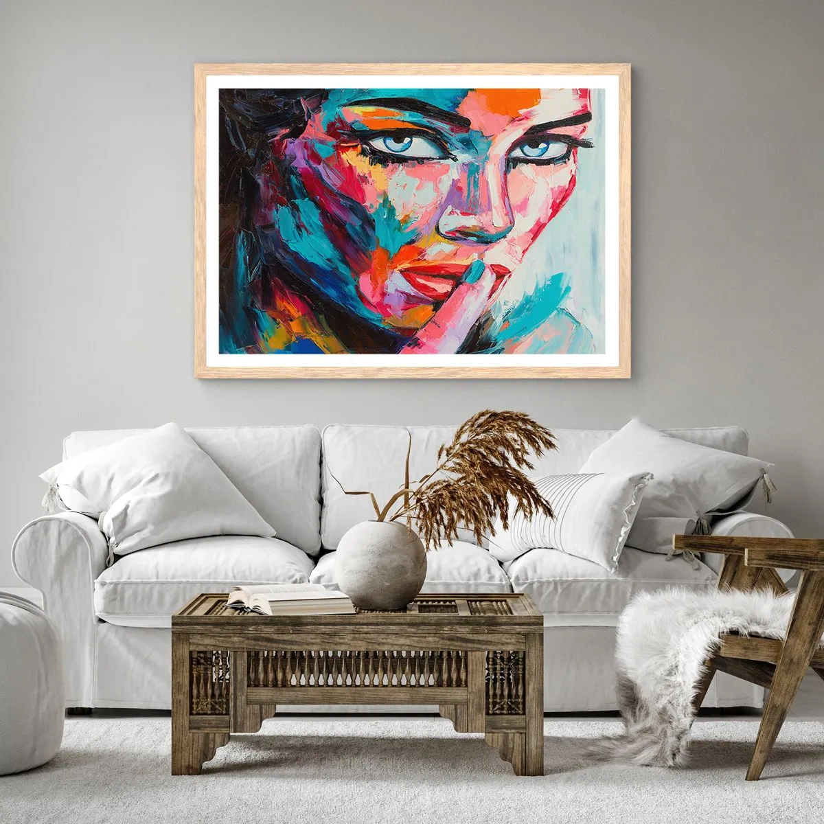 Plagát v ráme zo svetlého duba - Naše prvé tajomstvo - 91x61 cm