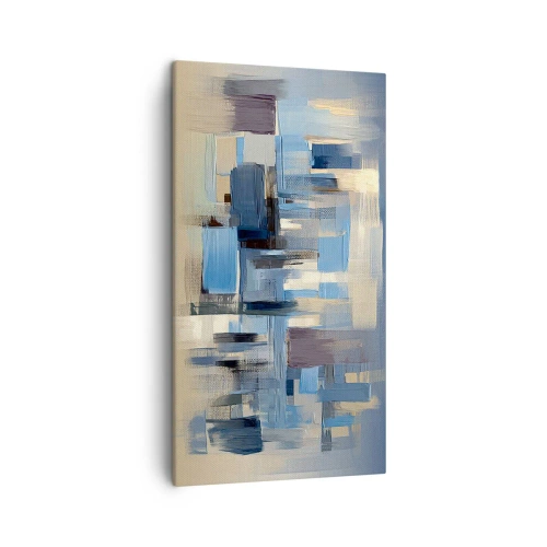 Obraz na plátne - Modrá konštrukcia - 45x80 cm