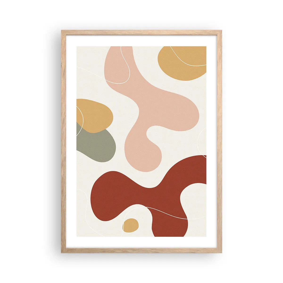 Plagát v ráme zo svetlého duba - Klikiháky - 50x70 cm