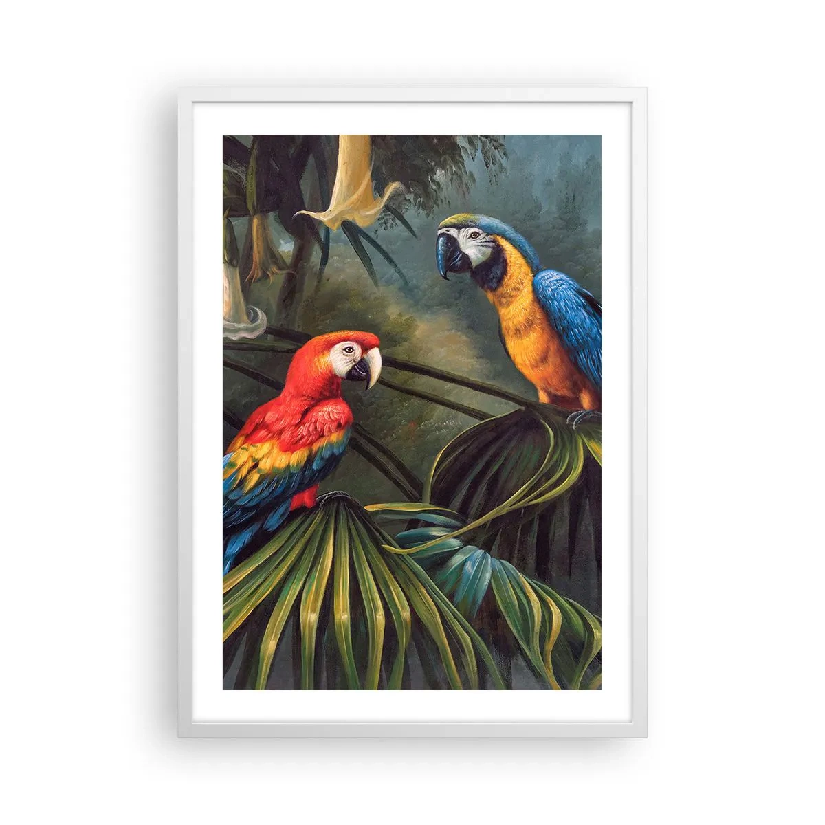 Plagát v bielom ráme - Romantizmus v trópoch - 50x70 cm