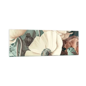 Obraz na skle - Šepot makov - 90x30 cm