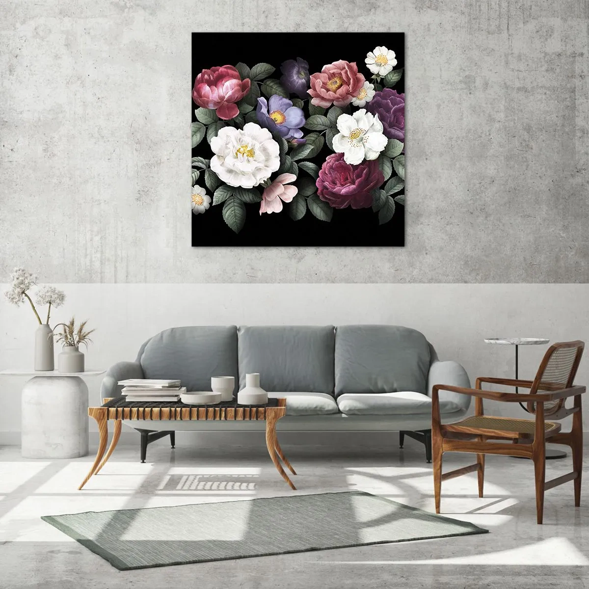Obraz na skle - Z anglickej záhrady - 60x60 cm