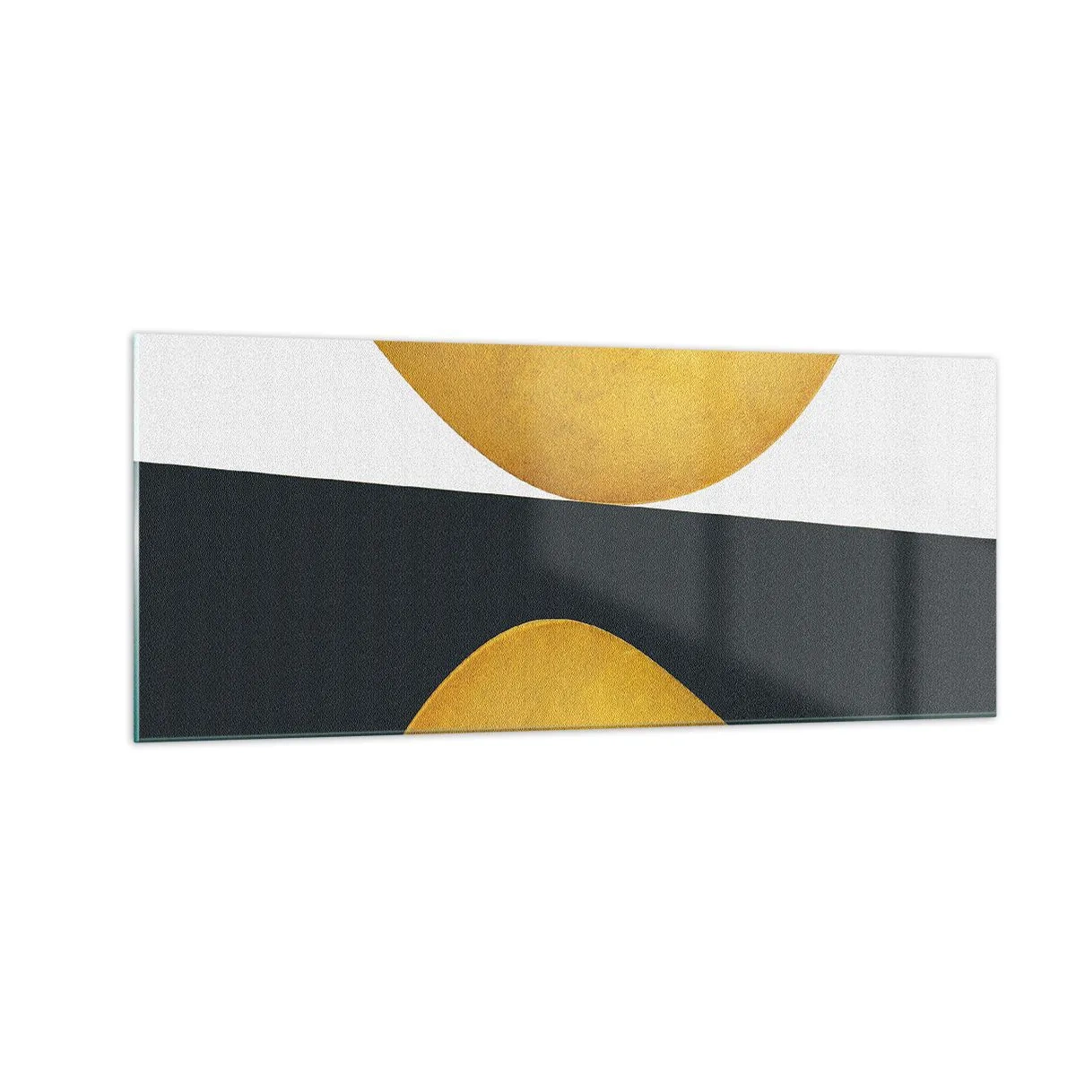 Obraz na skle - Po prvé: zlato - 100x40 cm