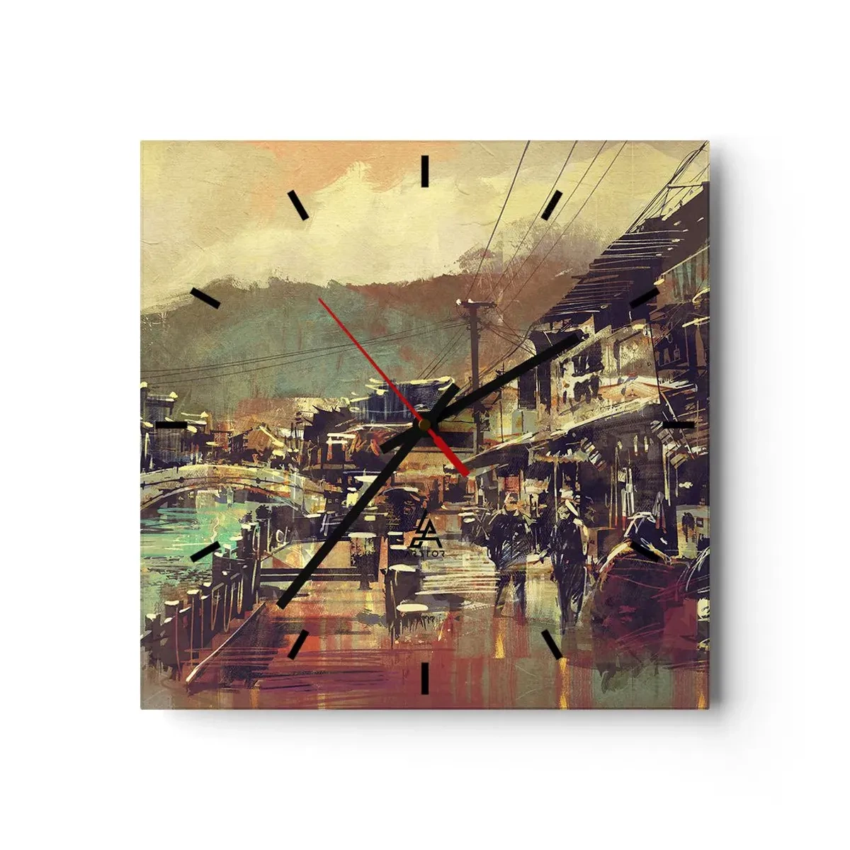 Nástenné hodiny - Život ako bohatstvo šedej - 40x40 cm