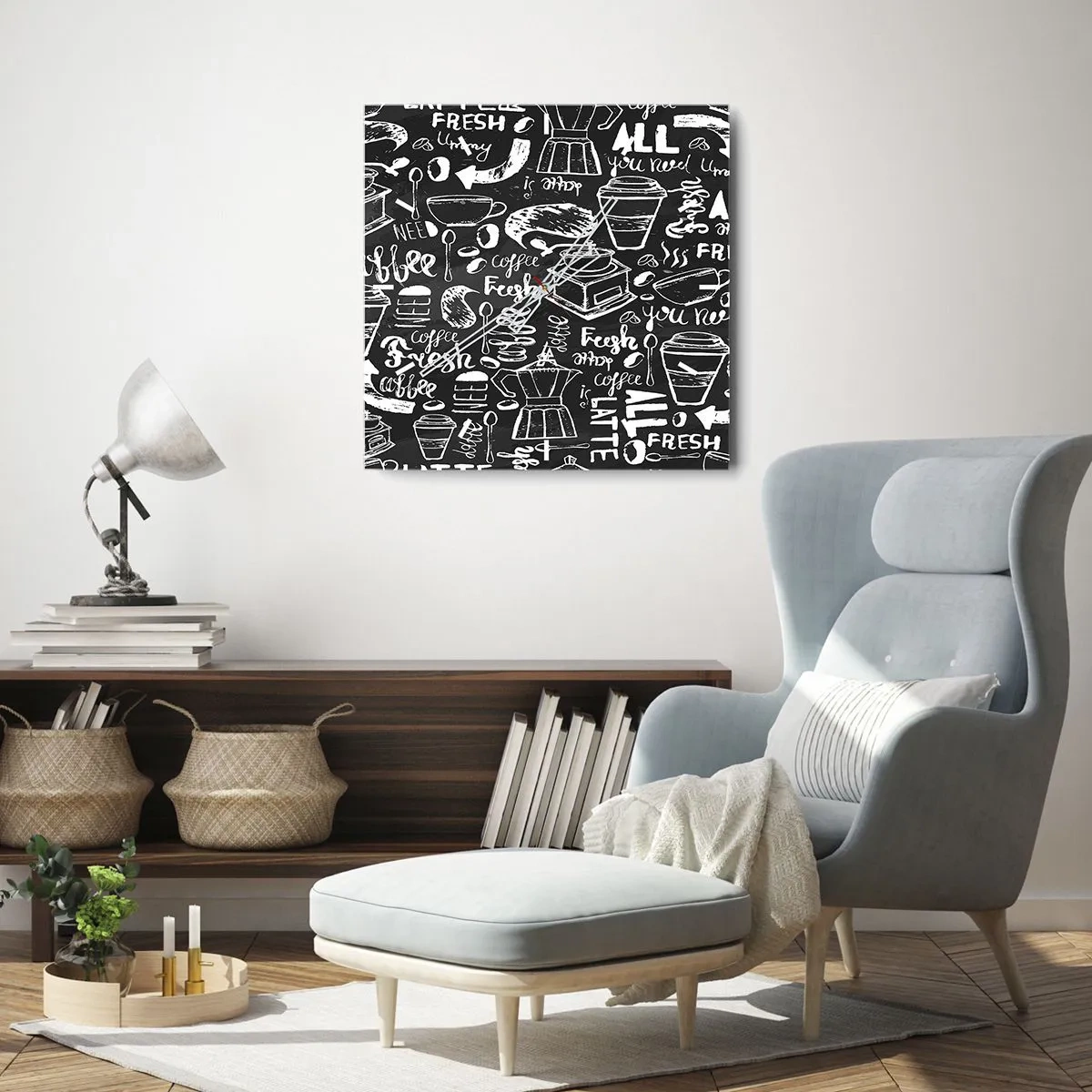 Nástenné hodiny - All you need is… - 30x30 cm