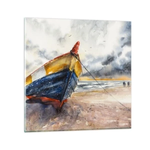 Obraz na skle - Odpočinok na brehu - 60x60 cm