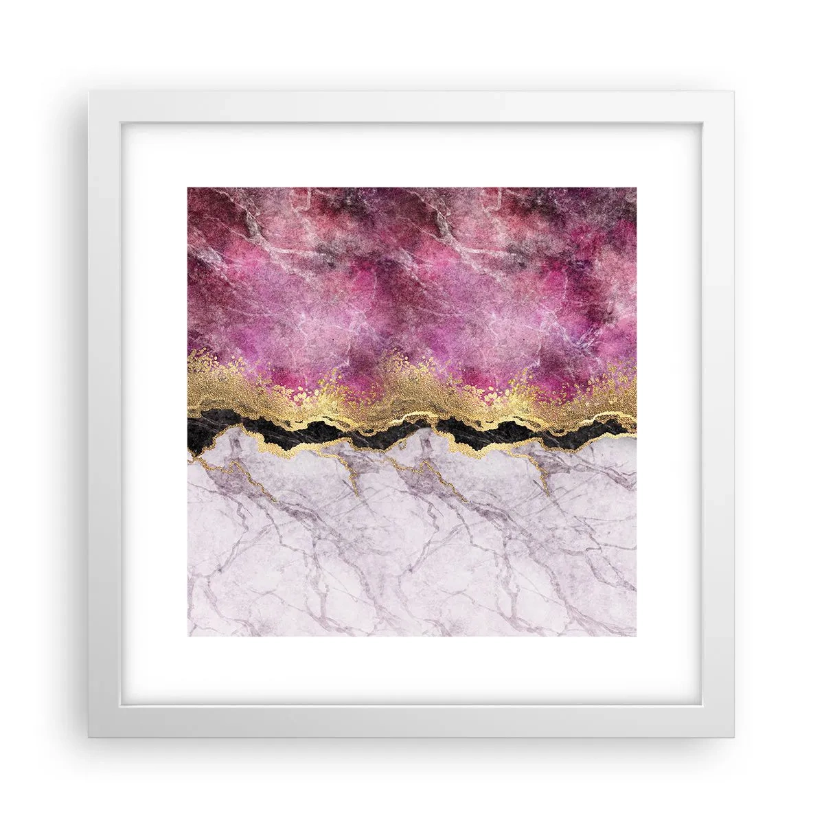 Plagát v bielom ráme - Na hranici - 30x30 cm