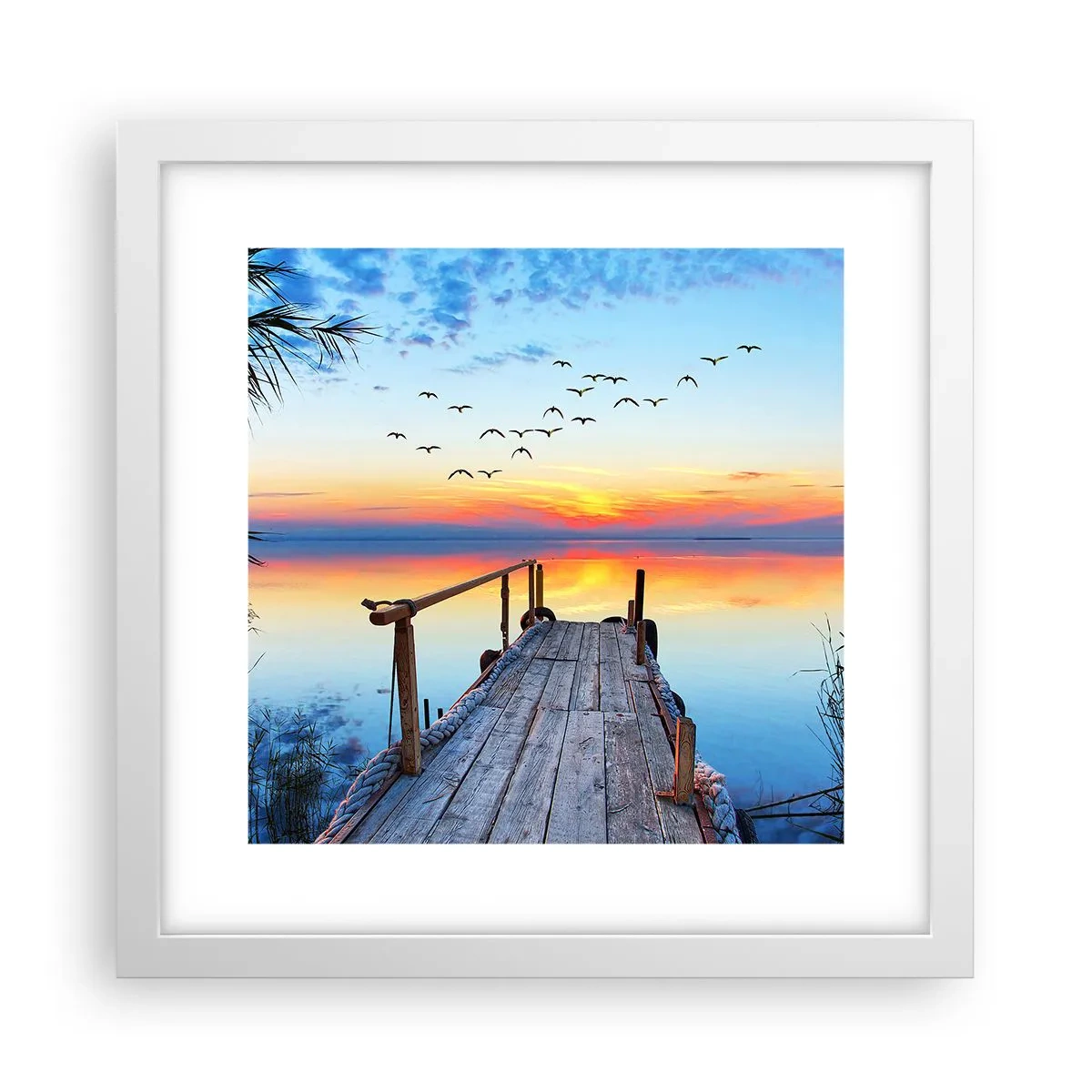 Plagát v bielom ráme - Je čas isť späť… - 30x30 cm