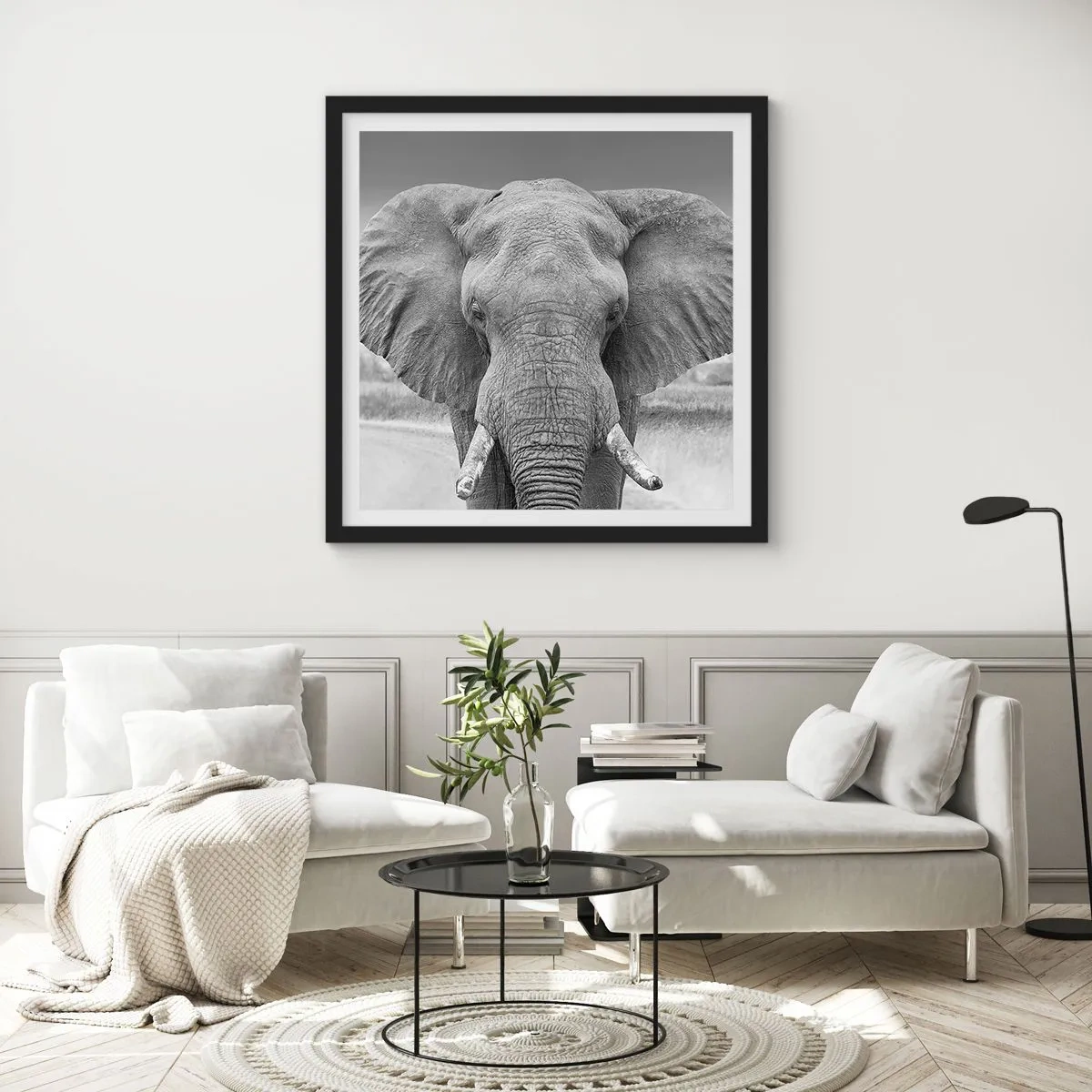 Plagát v čiernom ráme - Vitajte v mojom svete - 60x60 cm