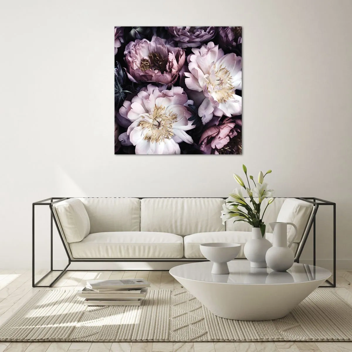 Obraz na skle - Kytica v starom štýle - 70x70 cm