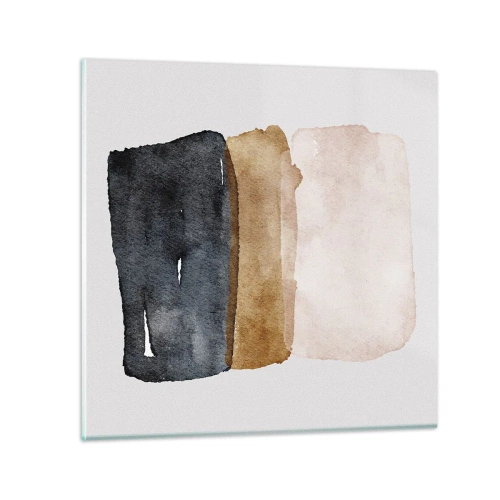 Obraz na skle - Kompozícia zemitých farieb - 50x50 cm