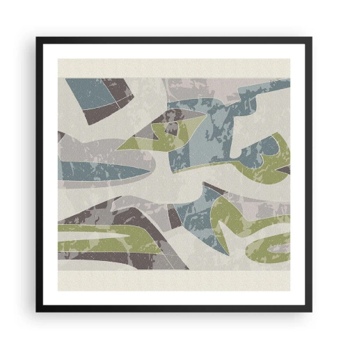 Plagát v čiernom ráme - Kompozícia za sklom - 60x60 cm