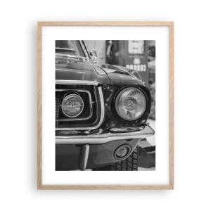 Plagát v ráme zo svetlého duba - Divoká jazda - 40x50 cm