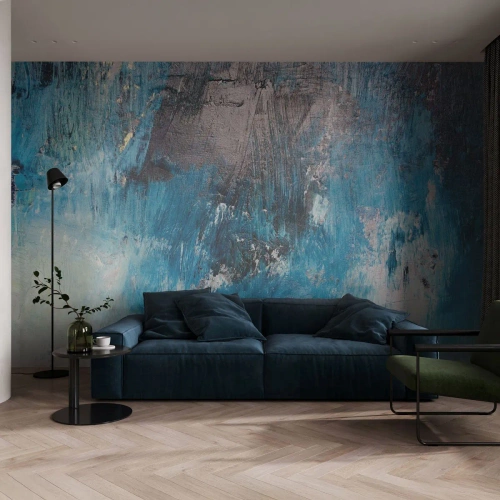 Fototapeta Standard Eco - Rapsódia v modrom - Abstrakcia, Kus, Moderné umenie - 400x280 cm
