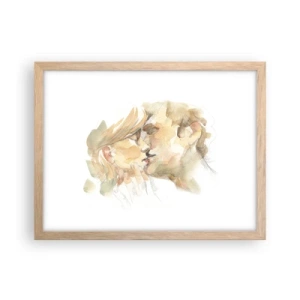 Plagát v ráme zo svetlého duba - Nájdená polovica? - 40x30 cm