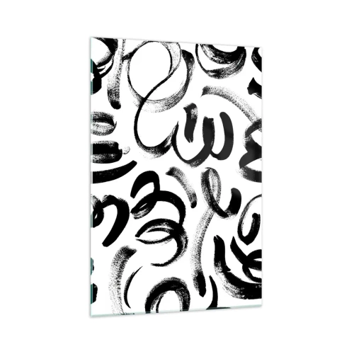 Obraz na skle - Čierne na bielom - 70x100 cm
