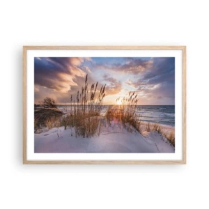 Plagát v ráme zo svetlého duba - Rozlúčka so slnkom a vetrom - 70x50 cm