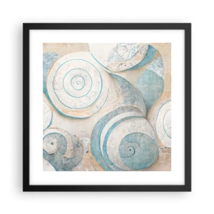 Plagát v čiernom ráme - Čo skrýva mušľa? - 40x40 cm