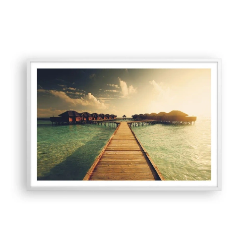 Plagát v bielom ráme - Vrelé pozvanie - 91x61 cm