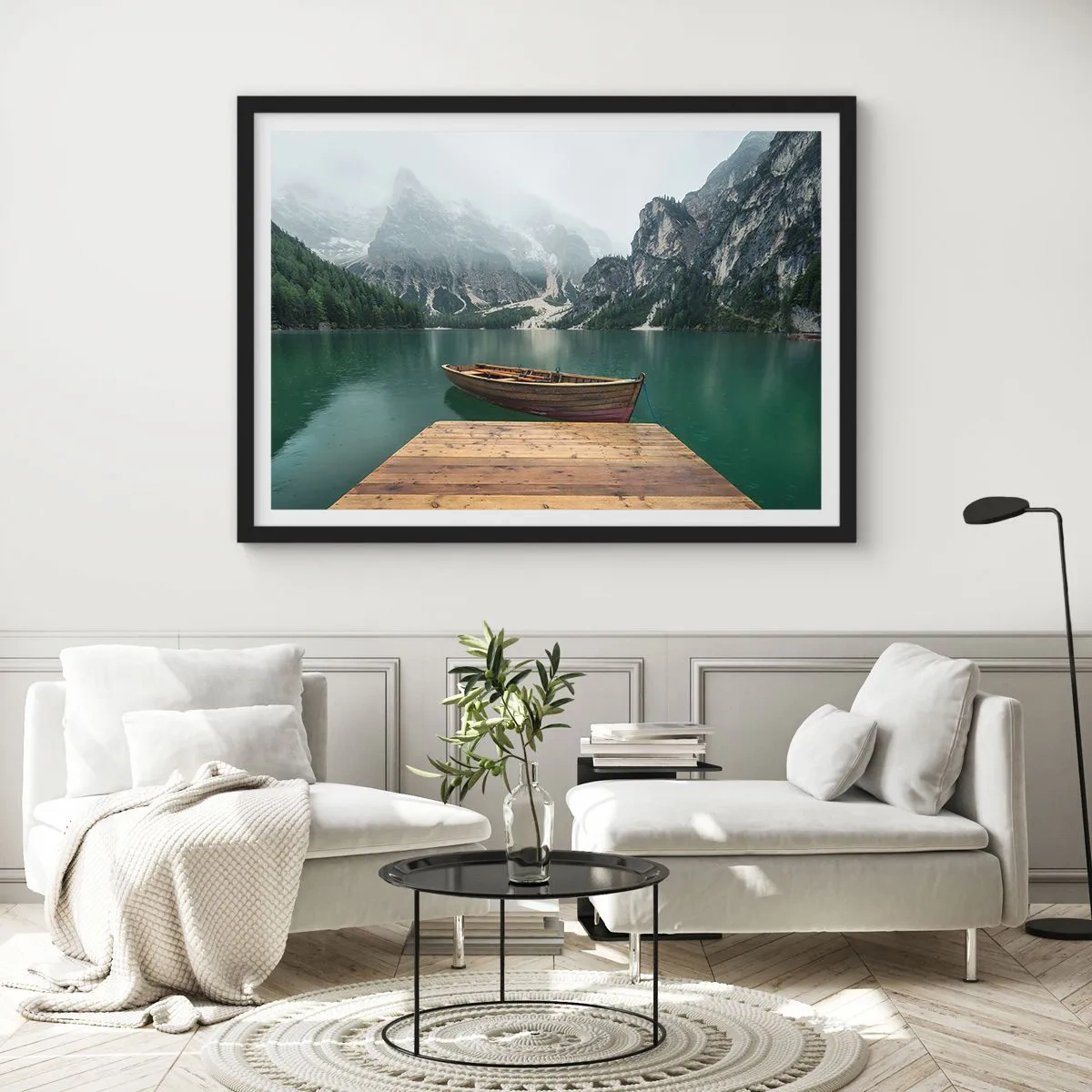 Plagát v čiernom ráme - „Hrdé skaly vpredu“ - 70x50 cm