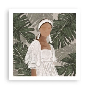 Plagát - Exotický portrét - 60x60 cm