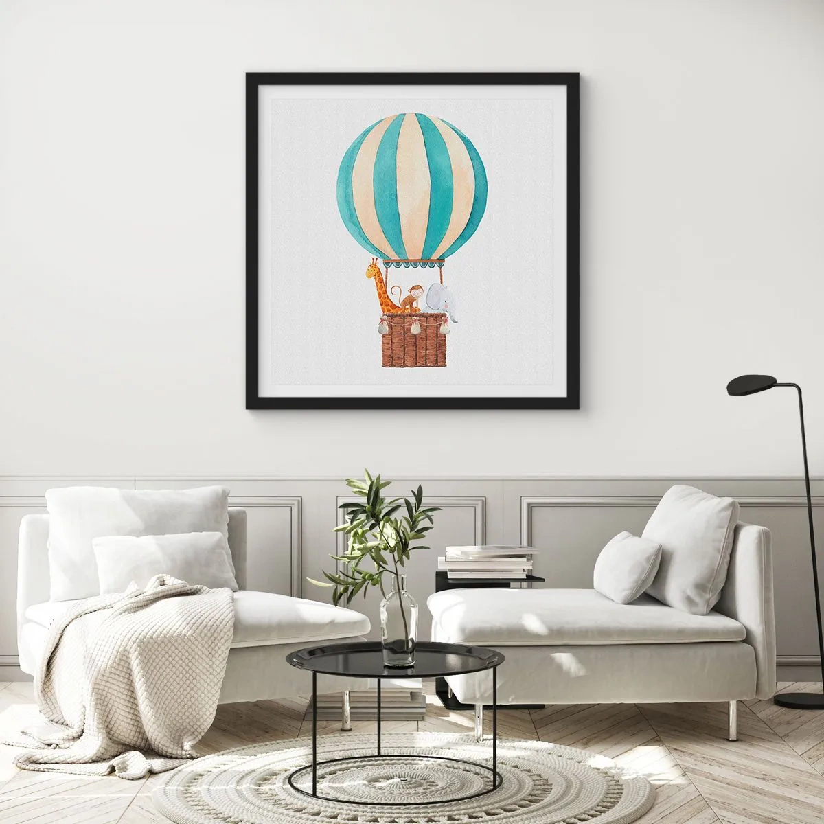 Plagát v čiernom ráme - Fantastický výlet - 50x50 cm