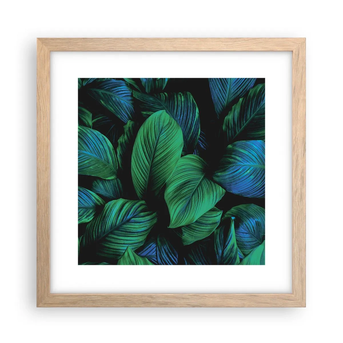 Plagát v ráme zo svetlého duba - V zelenom dave - 30x30 cm