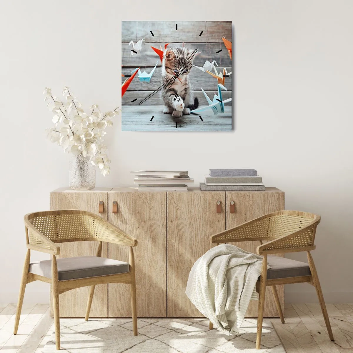 Nástenné hodiny - Prvá lekcia - 40x40 cm