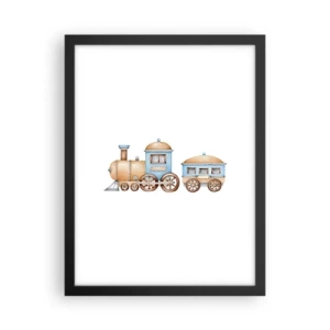 Plagát v čiernom ráme - Na dráhe stojí… - 30x40 cm