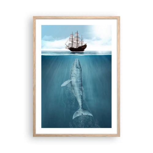 Plagát v ráme zo svetlého duba - Lepšie nevedieť - 50x70 cm