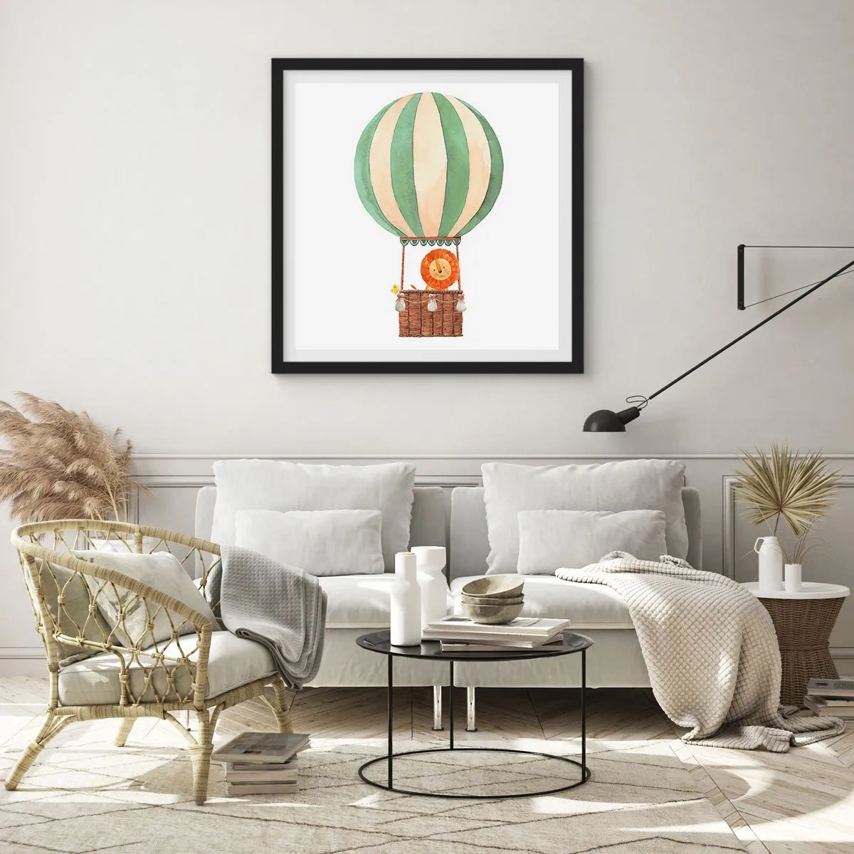 Plagát v čiernom ráme - Leonove cesty - 60x60 cm