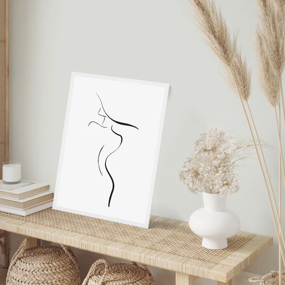 Plagát v bielom ráme - Nepolapiteľná ako vlna - 30x40 cm