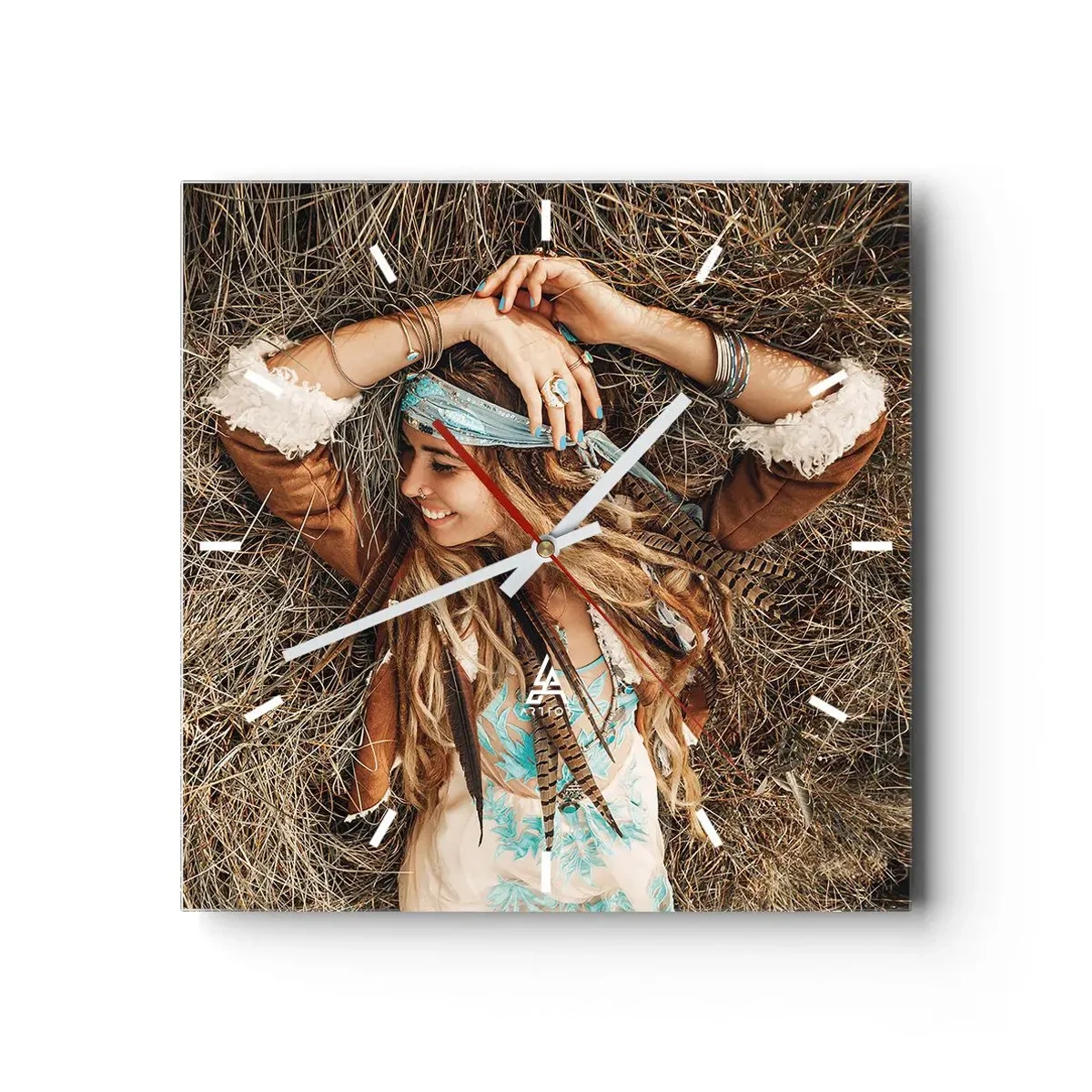 Nástenné hodiny - Na ceste do leta lásky - 30x30 cm