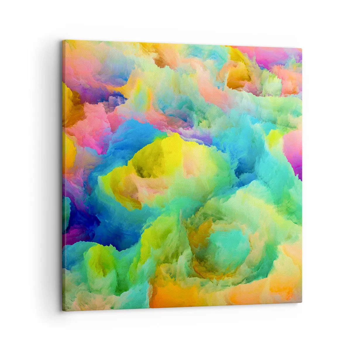 Obraz na plátne - Dúhové páperie - 50x50 cm