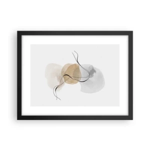 Plagát v čiernom ráme - Vzdušné korálky - 40x30 cm